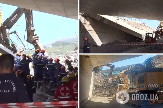 Через падіння мосту в Греції загинули та постраждали люди