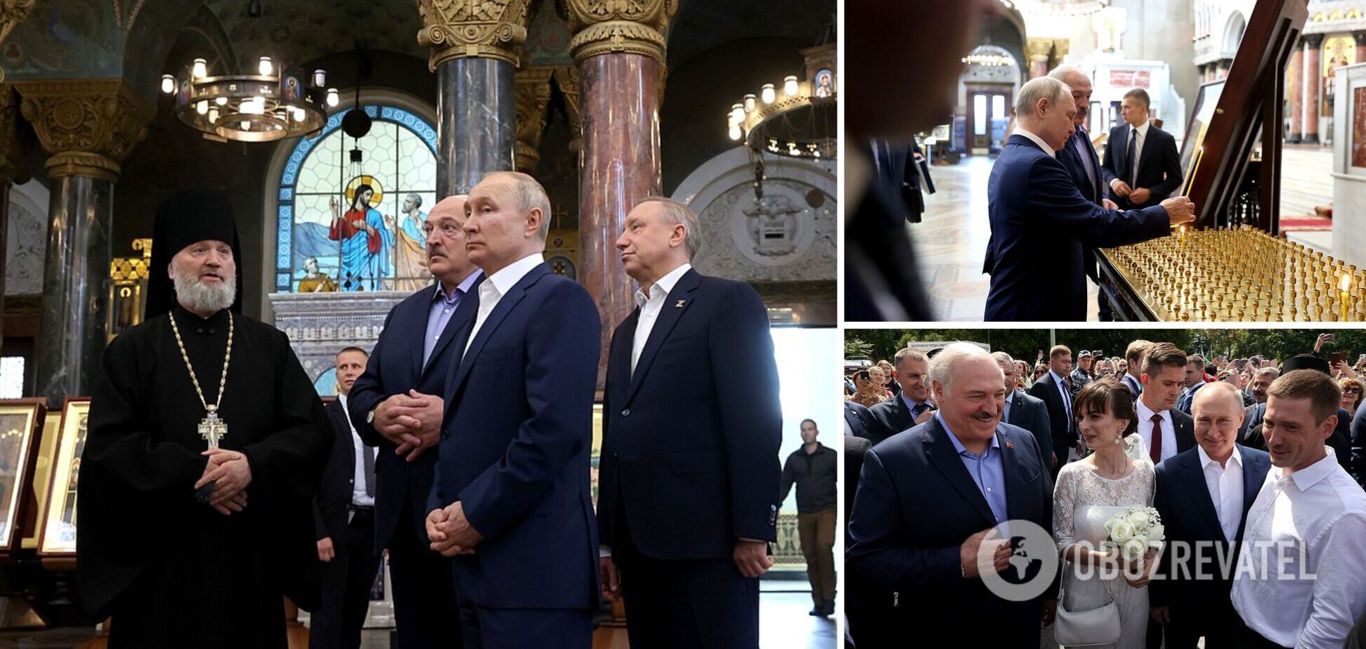 Путин и Лукашенко посетили церковь