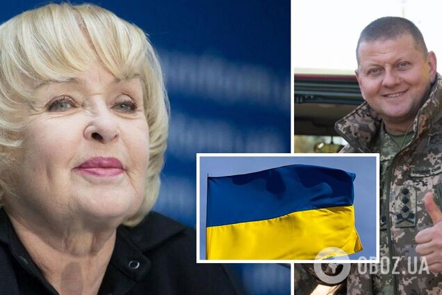 Залужный подарил Аде Роговцевой флаг с автографом и кепку. Видео