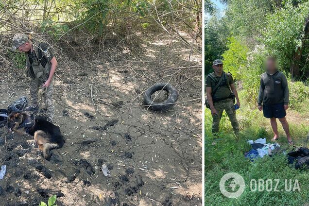 Вещи нарушителя и автомобильную шину обнаружил служебный пес