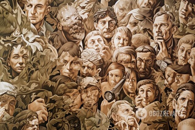 Найдите на картинке 6 лиц: оптическая иллюзия