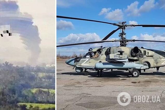 Украинские морпехи приземлили российский вертолет Ка-52 