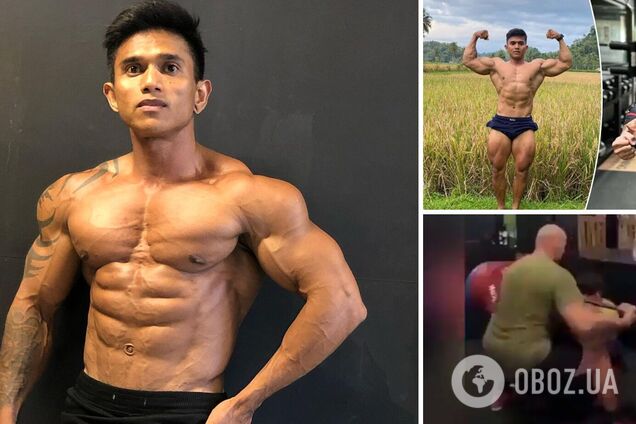 В Індонезії популярний бодібілдер впустив на шию 204 кг штангу та помер. Відео 18+