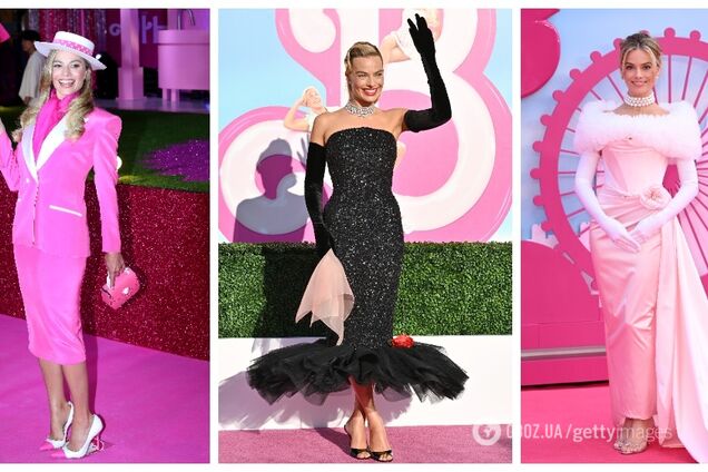 Как кукла: 7 ярких образов, которые Марго Робби скопировала у Барби на премьерах одноименного фильма. Фото