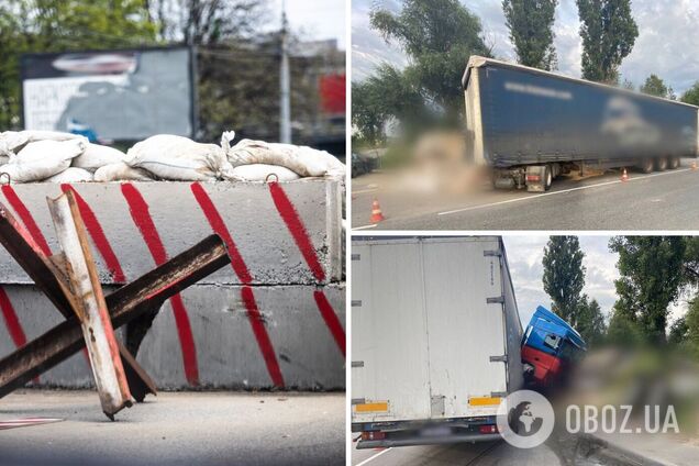 Вантажівка протаранила блокпост