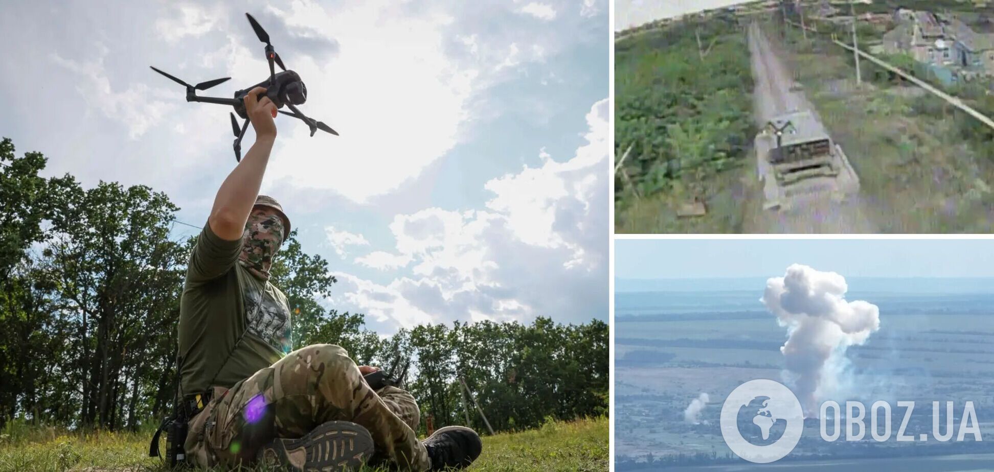 Украинский FPV-дрон превратил российский 'Солнцепек' в груду металлолома. Видео