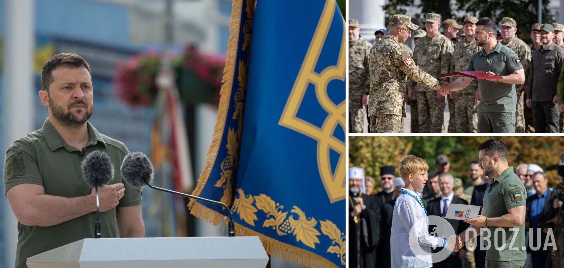 'Выбор Украины – быть силой в мировой истории': Зеленский обратился к украинцам по случаю Дня Государственности. Видео