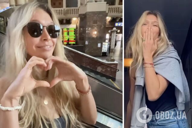 Брежнева впервые за полтора года вернулась в Украину и от радости станцевала на вокзале. Видео