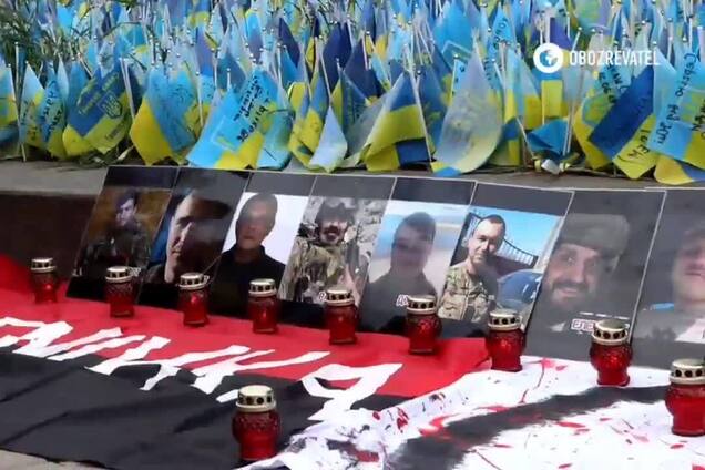 Акція у Києві у роковини страти полонених в Оленівці