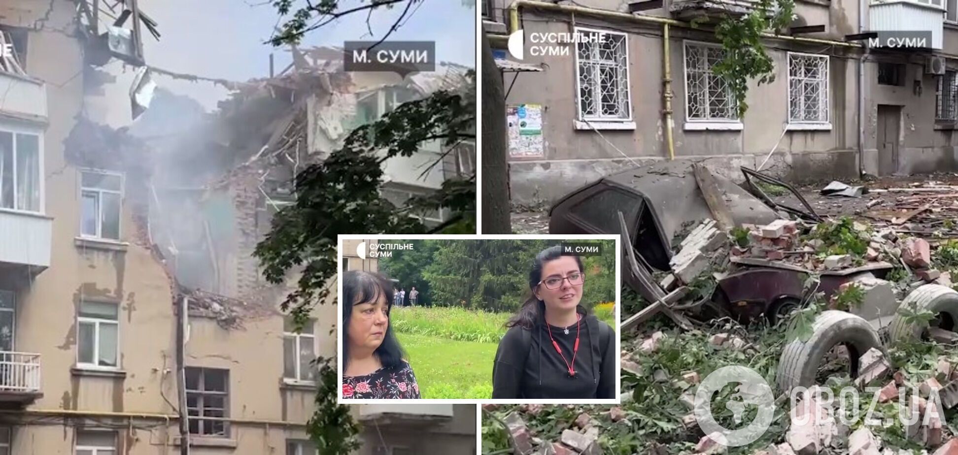 'Нам некуда идти': жители дома в Сумах, по которому ударил дрон РФ, рассказали об атаке. Видео