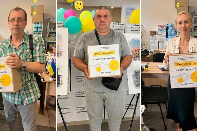 Переселенцам из Мариуполя в Ужгород привезли помощь от Фонда Рината Ахметова