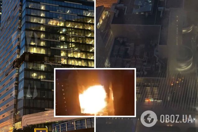 Москву снова атаковали неизвестные БПЛА: в 50-этажном бизнес-центре прогремел взрыв. Фото и видео