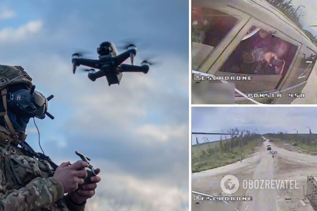 Взрывная встреча: в ВСУ показали, как FPV-дрон уничтожил автомобиль оккупантов. Видео