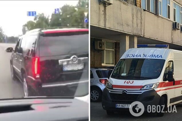 Водитель элитного авто заблокировал на дороге машину медиков