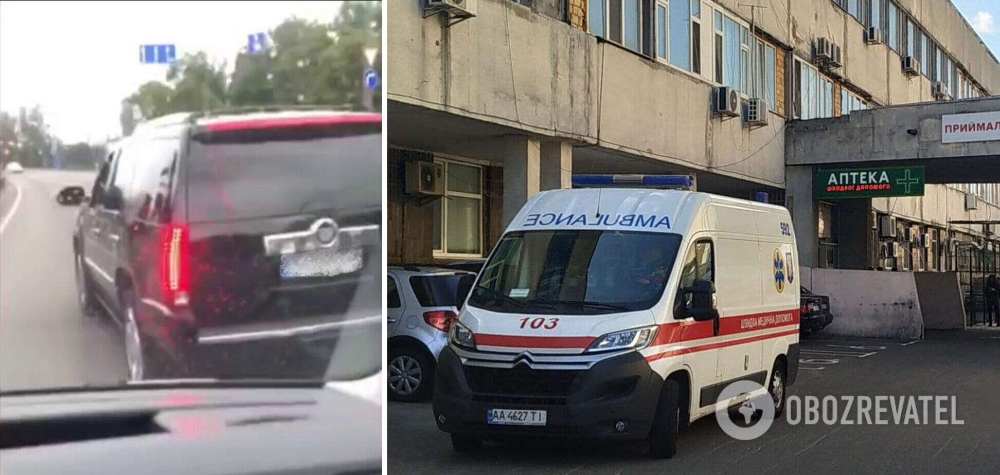 Водитель элитного авто заблокировал на дороге машину медиков