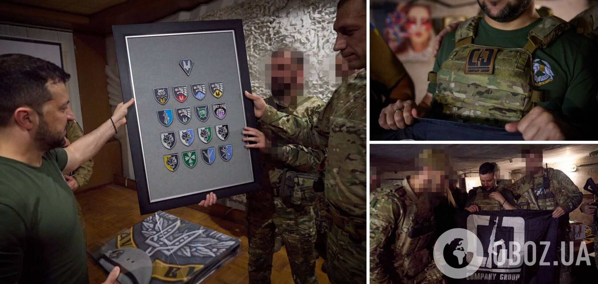 Зеленский получил в подарок шевроны от украинских спецназовцев на передовой: фото