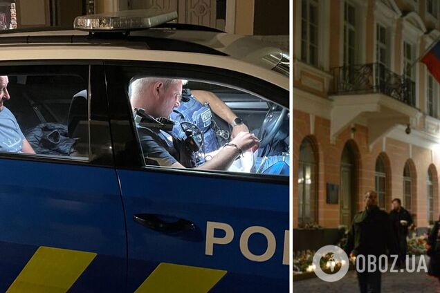 Журналист Аркадий Бабченко в Эстонии забросал яйцами посольство России, его задержали. Видео