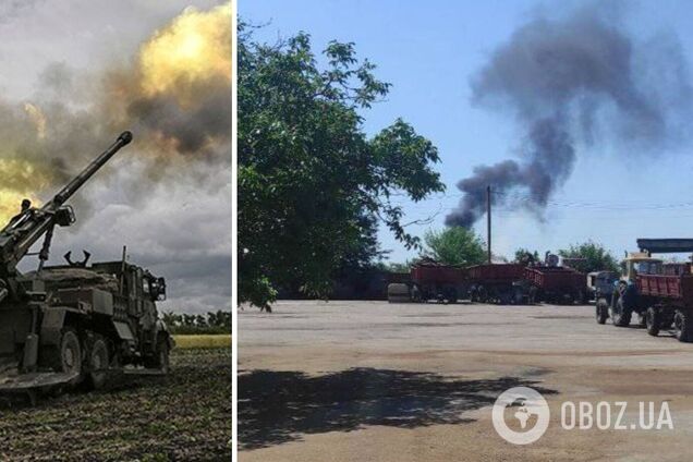 ВСУ устроили оккупантам 'файер-шоу' на Запорожье, виднеется дым. Фото