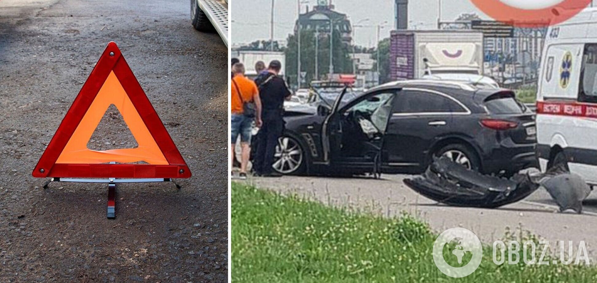 Водія Infinity госпіталізували до лікарні