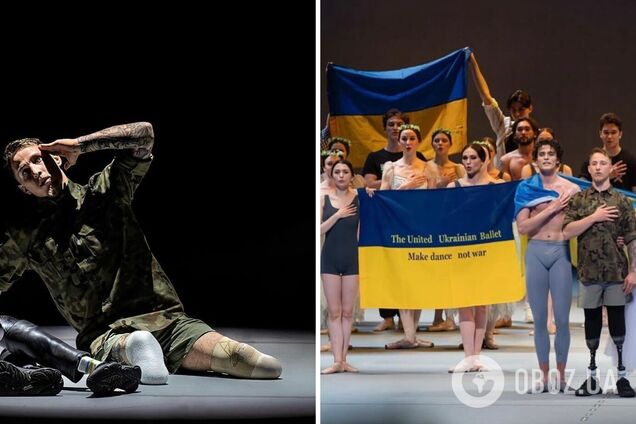 Украинский воин, потерявший обе ноги на фронте, выступил в театре в Калифорнии: в финале все пели гимн Украины. Фото