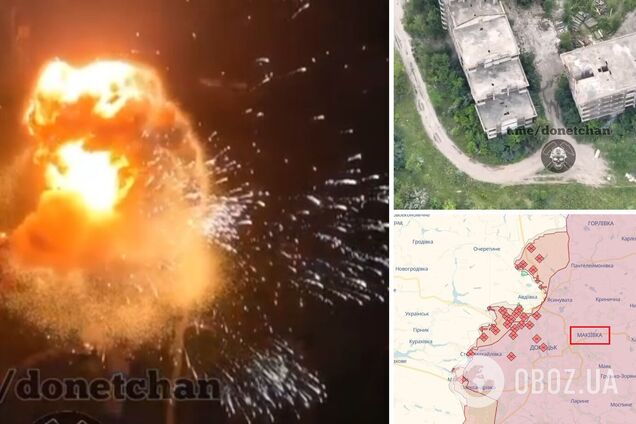 'Фаер-шоу' было ярким: видео мощного взрыва на складе БК оккупантов в Макеевке и фото последствий