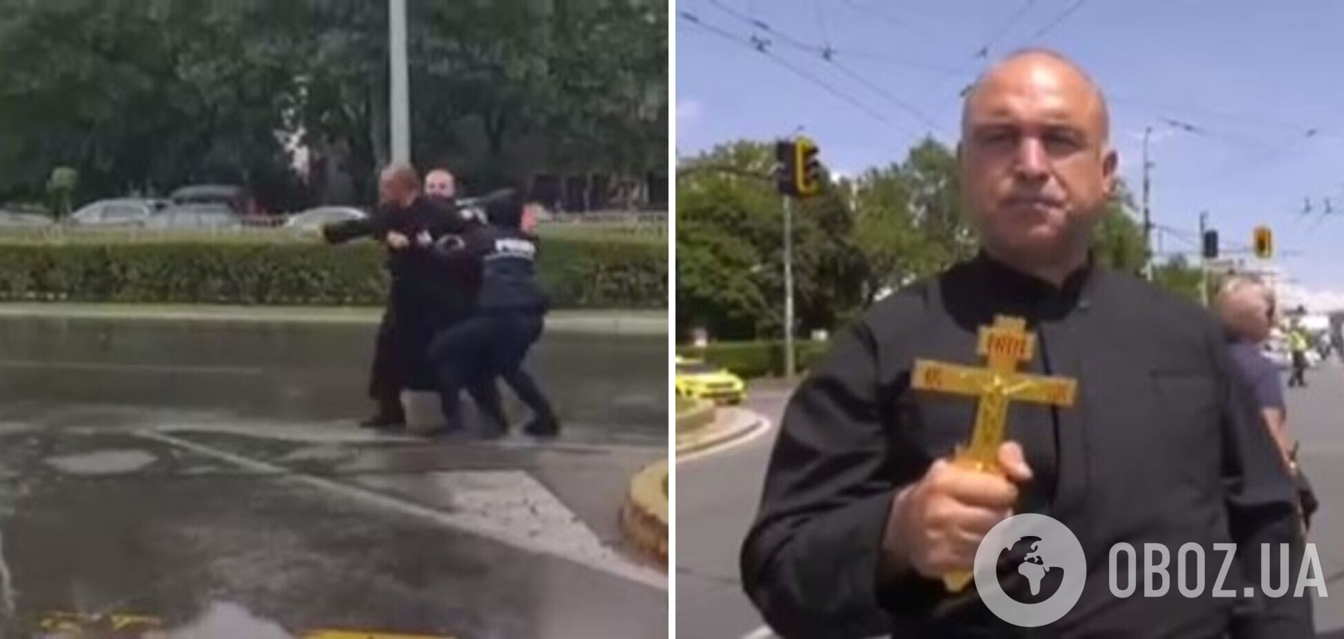 У Болгарії на кортеж Зеленського напав неадекватний священнослужитель. Відео