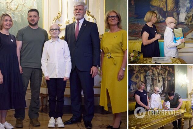 'Абсолютно світла дитина': Зеленський у Празі зустрівся з українським хлопчиком, який проходить лікування в Чехії. Фото і відео