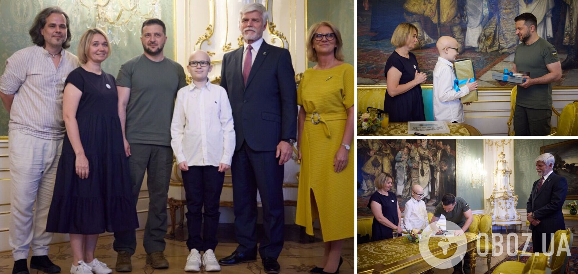 'Абсолютно светлый ребенок': Зеленский в Праге встретился с украинским мальчиком, проходящим лечение в Чехии. Фото и видео