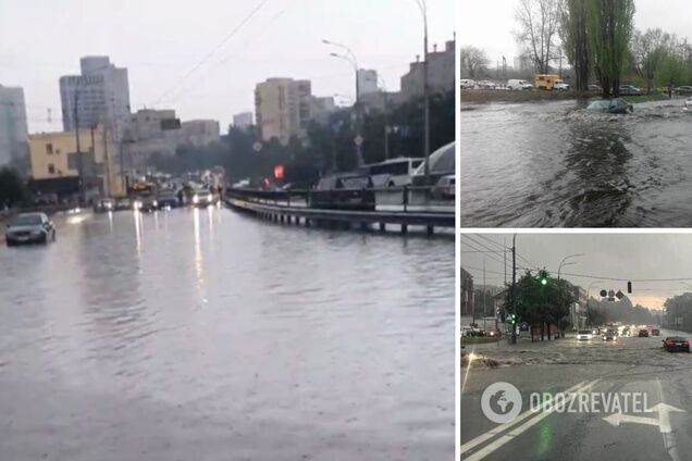 Киев затопило: как жители столицы справляются с большой водой. Видео