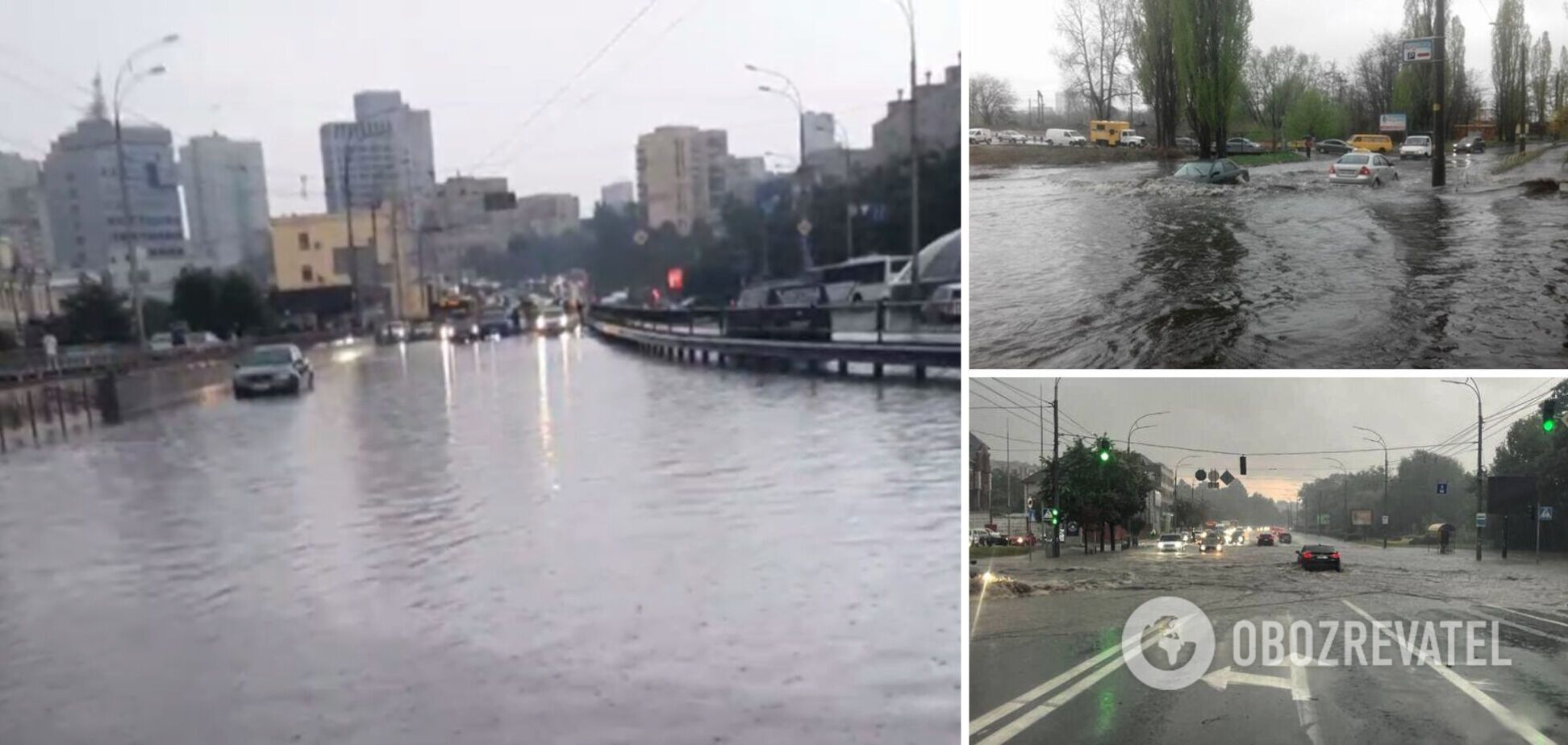 Киев затопило: как жители столицы справляются с большой водой. Видео