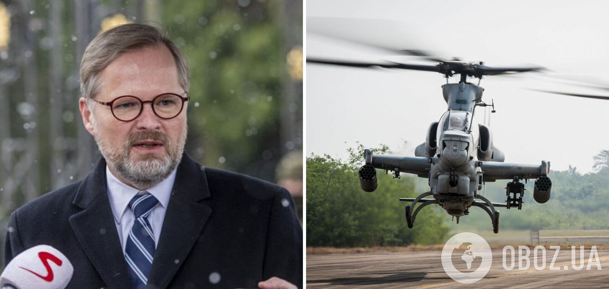 Чехія передасть Україні бойові вертольоти, боєприпаси та авіасимулятори для навчань пілотів на F-16