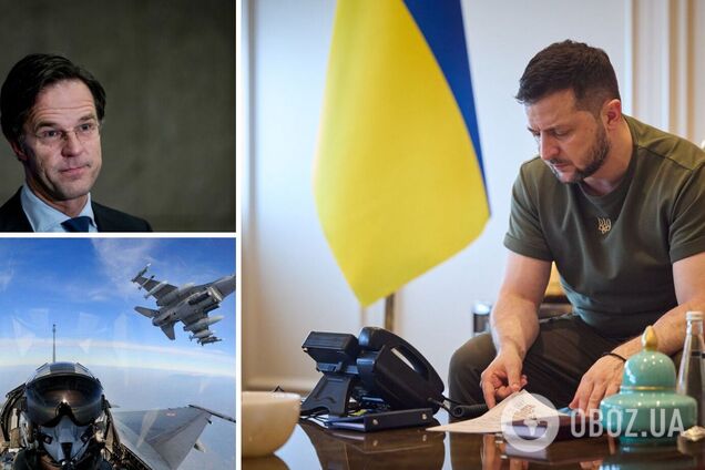 Зеленский обсудил с Рютте сроки начала обучения для украинских пилотов на F-16