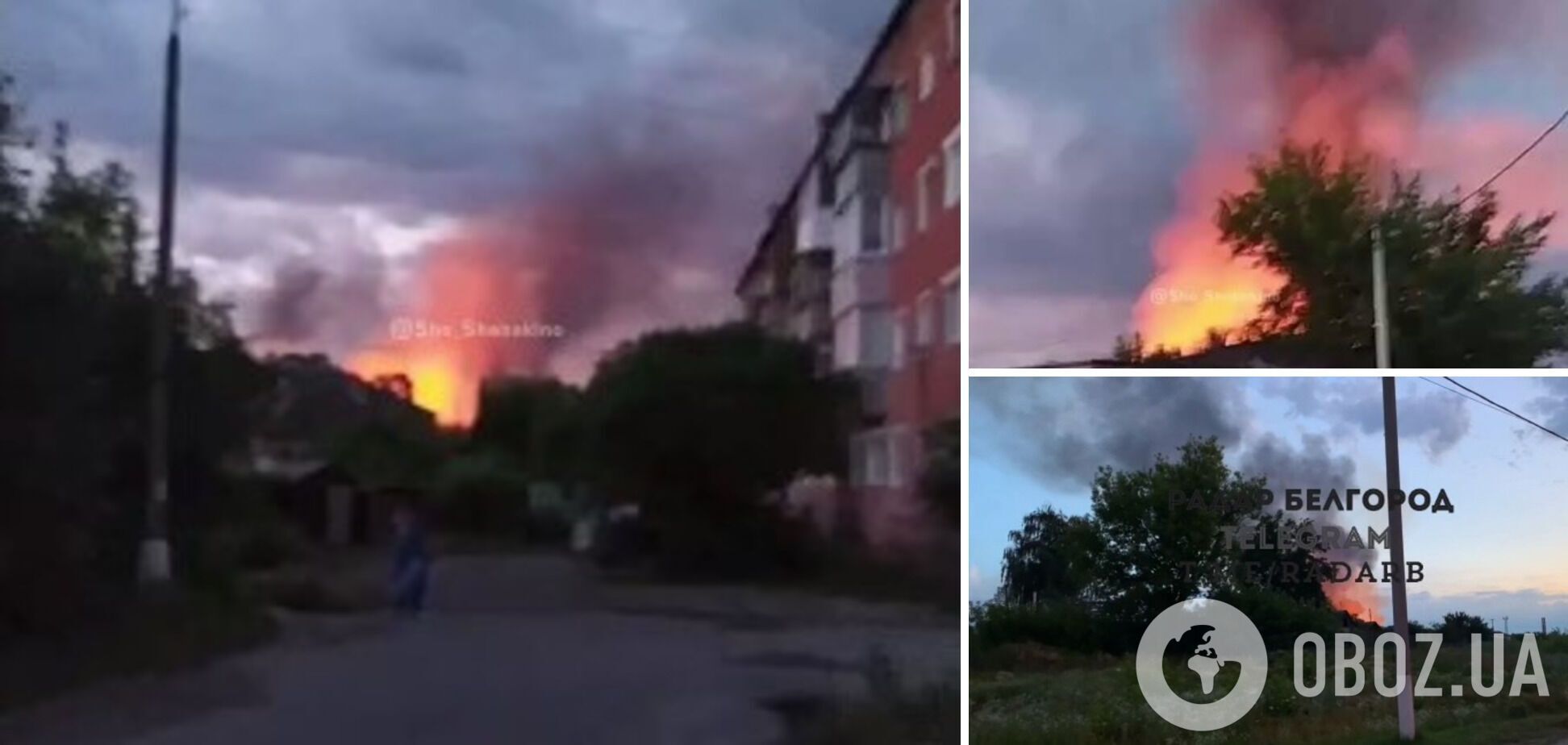 В Шебекино пожаловались на прилеты: горит центральный рынок и овощная база. Фото и видео