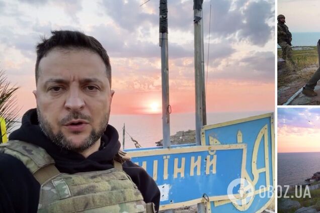 Зеленский приехал на остров Змеиный на 500-й день полномасштабной войны и поблагодарил воинов за борьбу с врагом. Видео