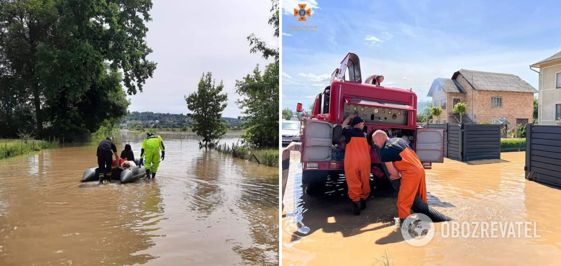 На Прикарпатье продолжили бороться с водной стихией: фото от спасателей