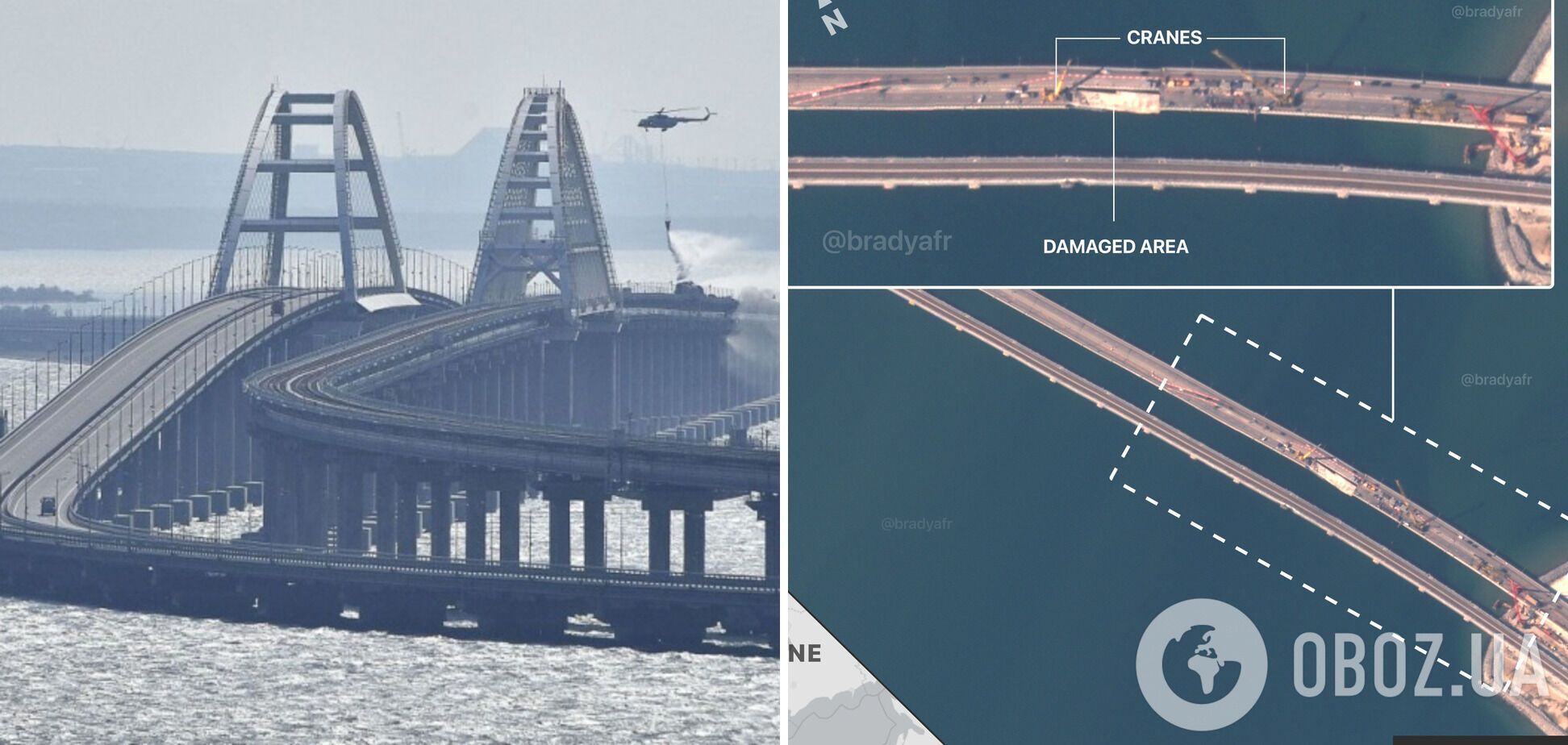 Процес триває: у мережі з'явилися супутникові знімки ремонту Кримського мосту
