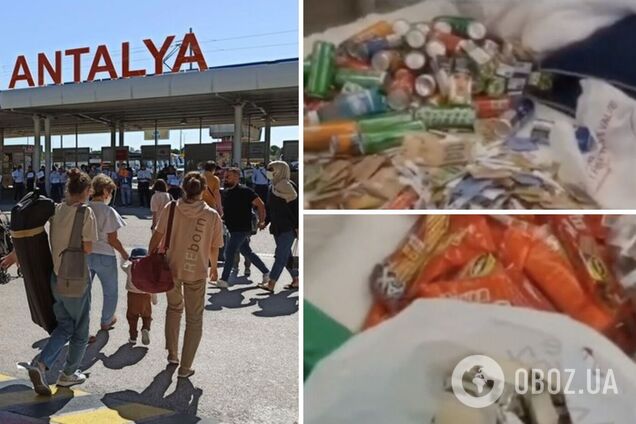 'Поїсти в потяг': російські туристи намагалися вивезти з готелю у Туреччині 35 кг їжі. Відео