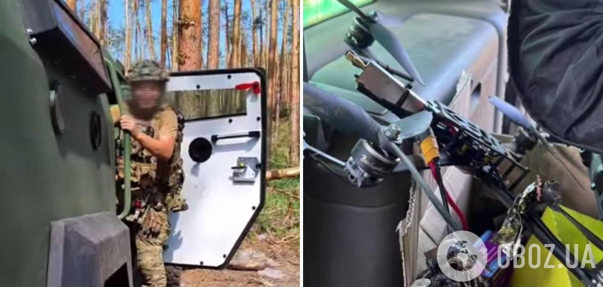 Медик бригады 'Буревой' во время эвакуации раненого с поля боя сбил вражеский дрон. Видео