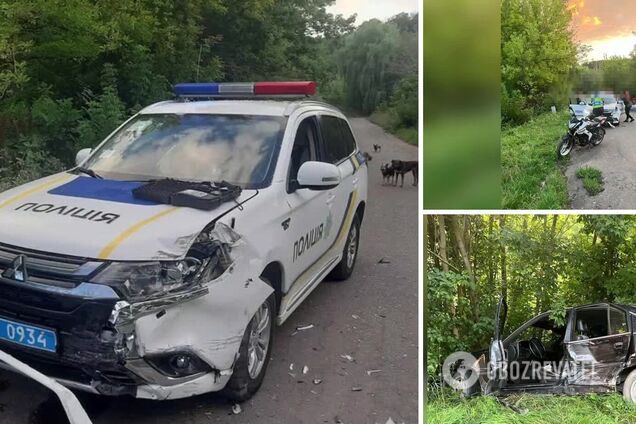 На Черкащині водій напідпитку влетів у авто поліції: відео