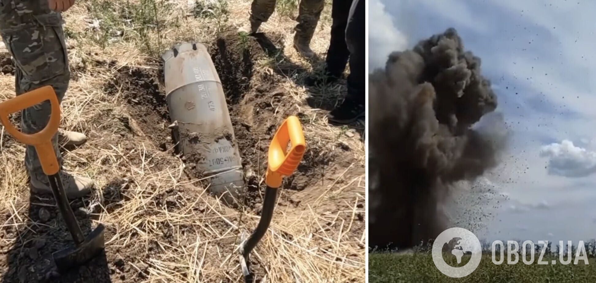 На Херсонщині вибухотехніки виявили та знешкодили російську ракету 'Точка-У'. Відео