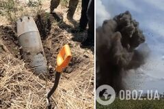 На Херсонщині вибухотехніки виявили та знешкодили російську ракету 'Точка-У'. Відео