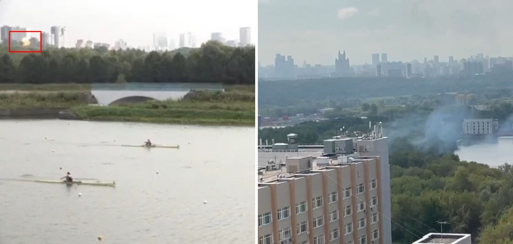 Вибух у Москві потрапив на трансляцію чемпіонату веслярів: у мережі хвиля жартів