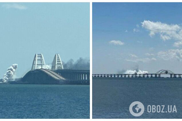 Оккупанты назвали причину задымления возле Крымского моста. Фото и видео