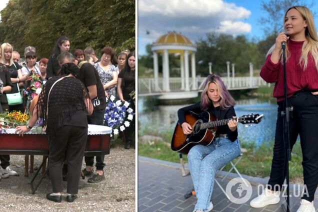 На Запоріжжі попрощалися з молодими співачками, які загинули внаслідок ракетного удару РФ. Фото