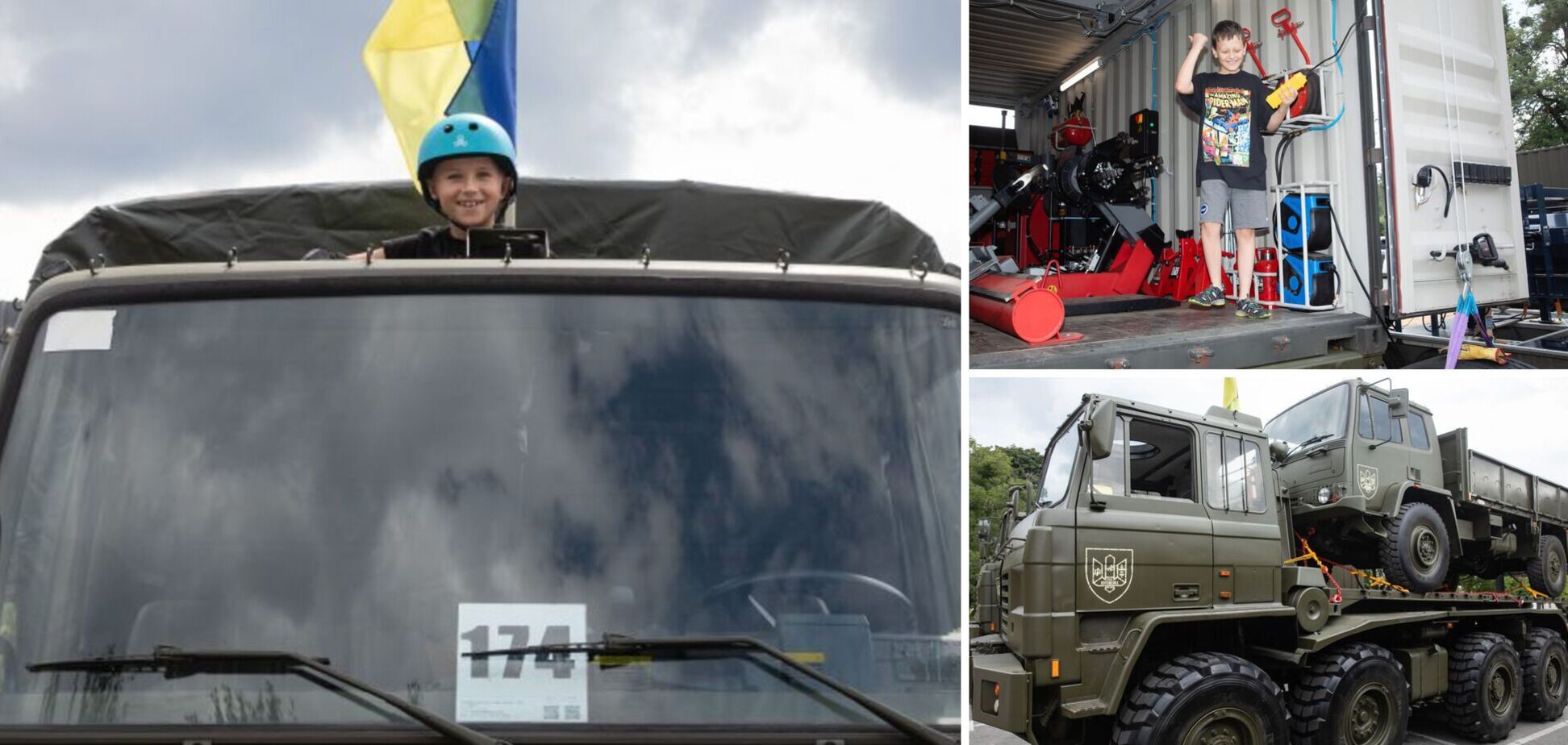 В Киеве на ВДНХ показали технику, которую отправят военным на фронт. Фото