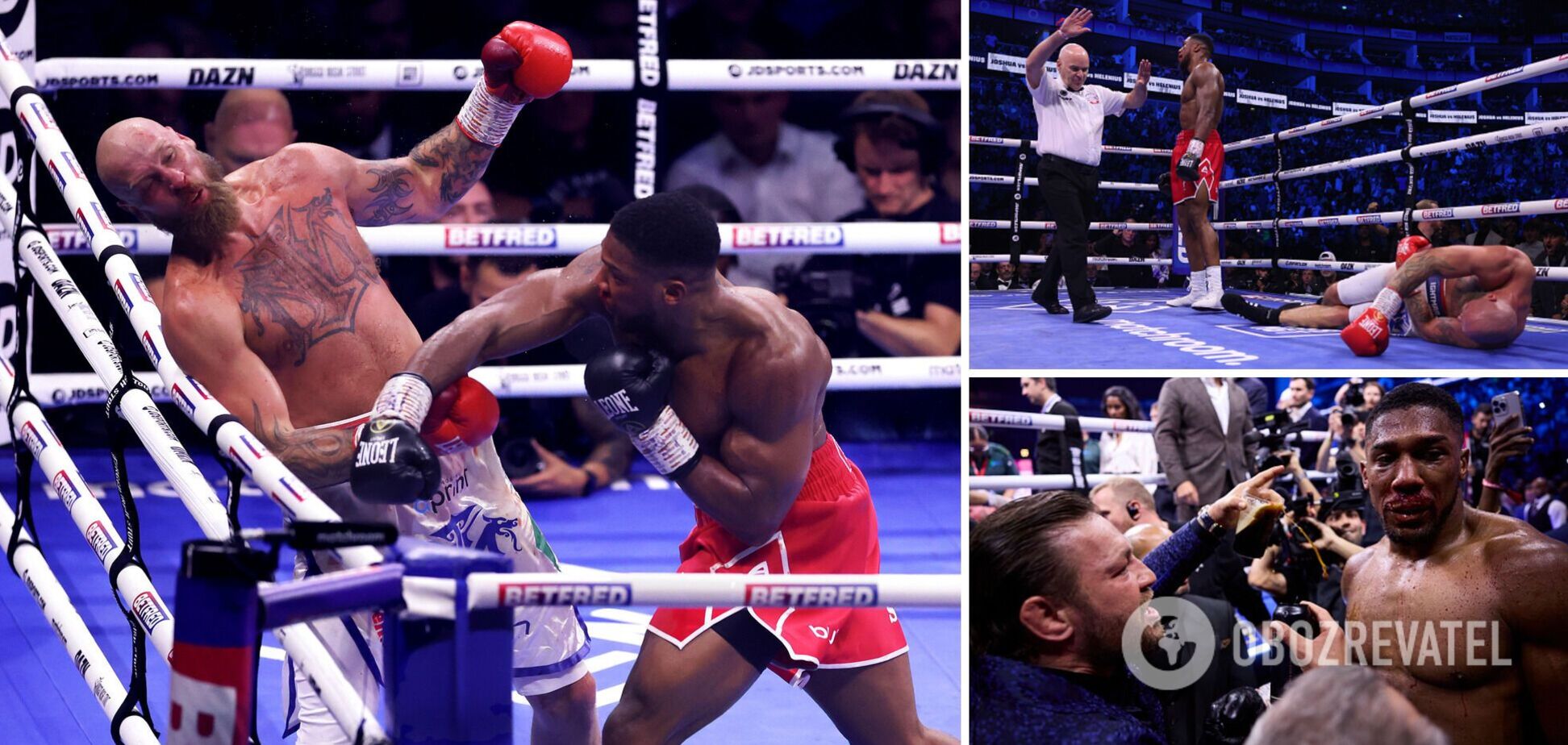Джошуа выиграл 'допинговый' бой брутальным нокаутом. Видео