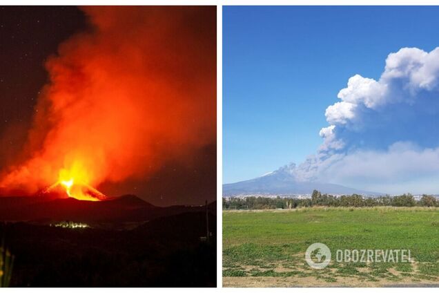 Вражаюче видовище: виверження вулкана Етна зняли на відео, вулиці засипало попелом, зупиняв роботу аеропорт