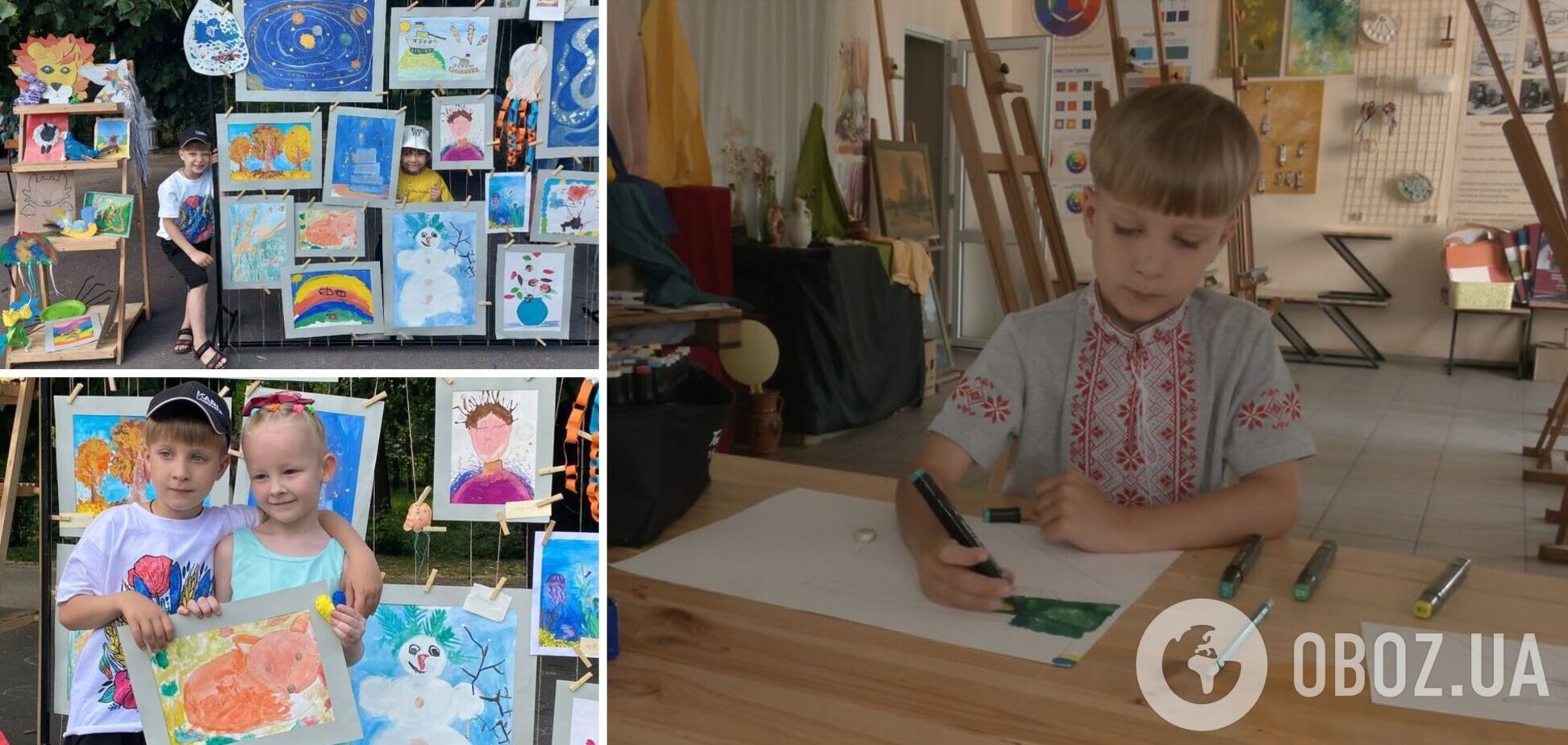 'Щоб Україна перемогла': 5-річний хлопчик із Черкащини продає свої картини заради допомоги ЗСУ. Фото і відео