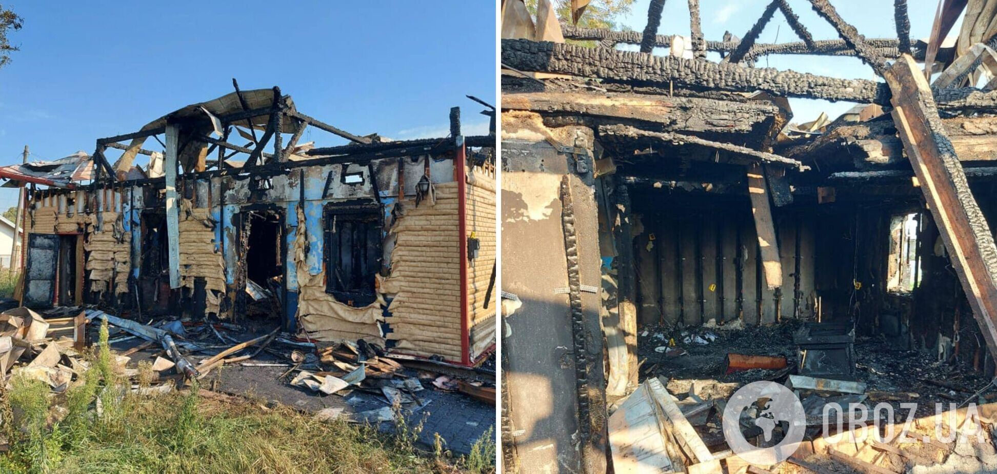 В Ивано-Франковской области сгорело здание, где проводили богослужения УПЦ МП. Фото