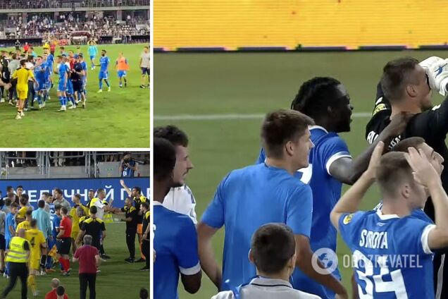 Футболисты 'Ариса' после матча устроили потасовку с 'Динамо' из-за мести за 'Азов'. Видео